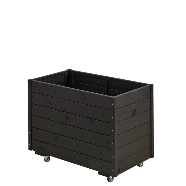 PLUS Pflanzkasten m / Rädern - 88×66 - Schwarz