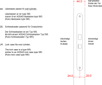 PLUS Nebeneingangstür Standard, Profilverkleidung, inkl. Zarge, links, 886 x 1978 mm