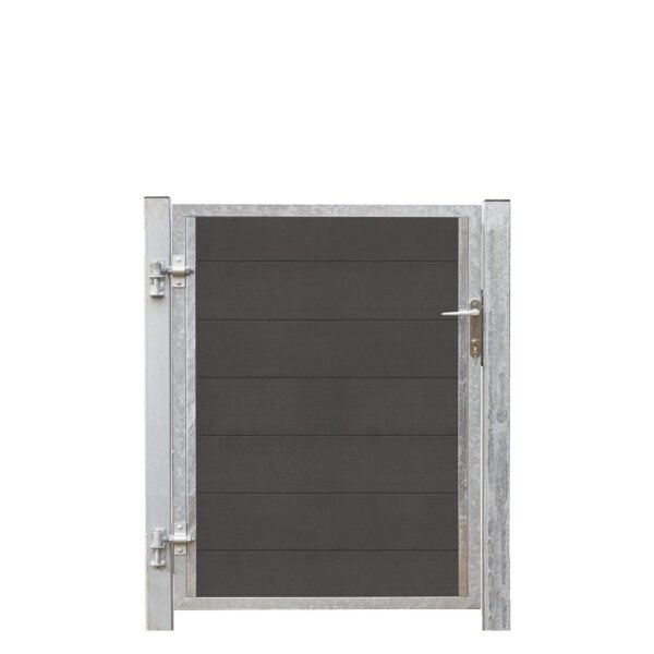 PLUS Futura WPC Tor links - 99 x 127 cm + 16 cm Pfosten