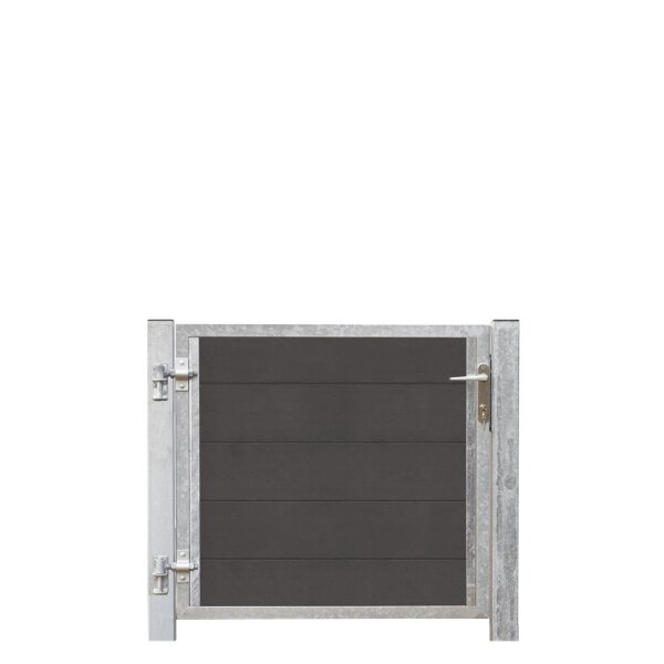 PLUS Futura WPC Tor links - 99 x 91 cm + 16 cm Pfosten