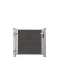 PLUS Futura WPC Tor links - 99 x 91 cm + 16 cm Pfosten