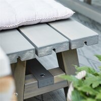 PLUS Country Plankengarnitur - 177 cm - 1 Tisch und 2 Bänke - Graubraun