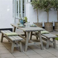 PLUS Country Plankentisch - 177 cm - Graubraun