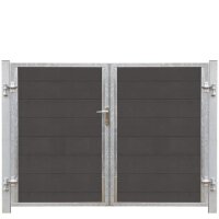 PLUS Futura WPC Doppeltor links - 197×145 cm + 16...