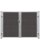 PLUS Futura WPC Doppeltor links - 197×145 cm + 16 cm Pfosten