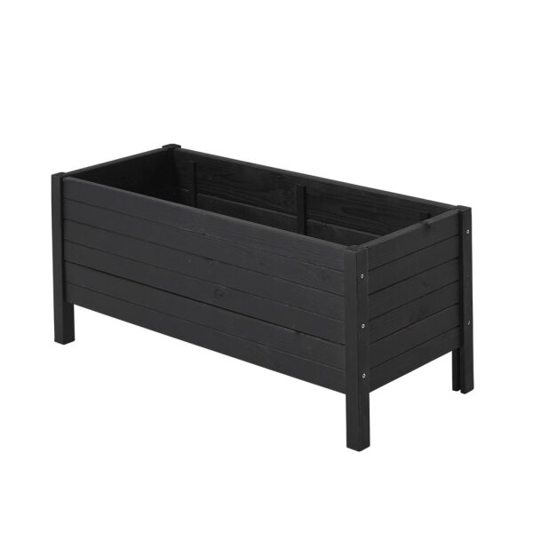 PLUS Pflanzkasten auf Beinen - 88×39 cm - Schwarz