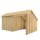 PLUS Multi Gartenhaus 10,5 m² - 2 Module Doppeltür & offene Fassade - 10,5 m² unbehandelt