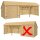 PLUS Multi Gartenhaus 15,5 m² - 3 Module Doppeltür & offene Fassade - 15,5 m² unbehandelt