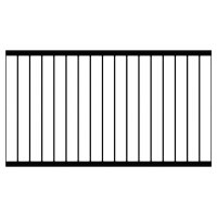 PLUS Vorgartenzaun Basic - pulverlackiert schwarz - 150 x...