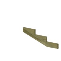 PLUS 19º Treppenwangen Holz 3 Stufen - Stufentiefe...