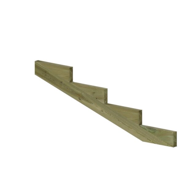 PLUS 19º Treppenwangen Holz 4 Stufen - Stufentiefe 39 cm
