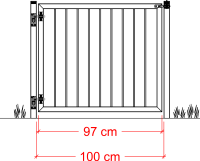 PLUS Basic Einzeltor - 100×85 cm - Schwarz