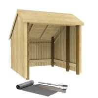 PLUS Fahrradunterstand 5,7 m²- unbehandelt - inkl....