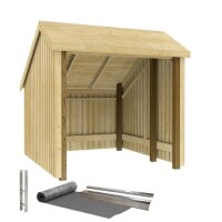 PLUS Fahrradunterstand 5,7 m²- unbehandelt - inkl....