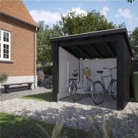 PLUS Nordic Fahrradunterstand 5 m² - 1 Modul offen...