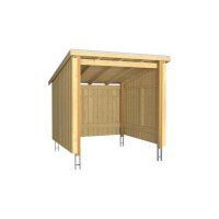 PLUS Nordic Fahrradunterstand 5 m² - 1 Modul offen...