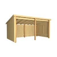 PLUS Nordic Multi Gartenhaus 9,5 m² - 2 Module offen
