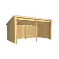 PLUS Nordic Multi Gartenhaus 9,5 m² - 2 Module offen...
