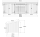 PLUS Nordic Multi Gartenhaus 14 m² - 3 Module m. 2 Doppeltüren & offene Fassade m. Dachpappe / Aluleisten / H-Pfostenfüße