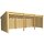 PLUS Nordic Multi Gartenhaus 14 m² - 3 Module offen m. Dachpappe / Aluleisten