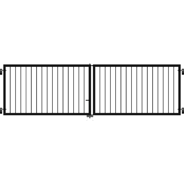 PLUS Basic Doppeltor - 300×85 cm - Schwarz