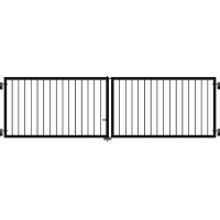 PLUS Basic Doppeltor - 300×85 cm - Schwarz