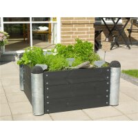 PLUS PIPE Hochbeet - 80 x 80 cm - Schwarz