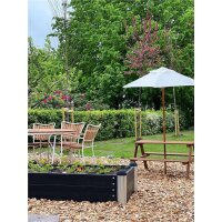 PLUS PIPE Hochbeet 80 x 140 cm - Schwarz