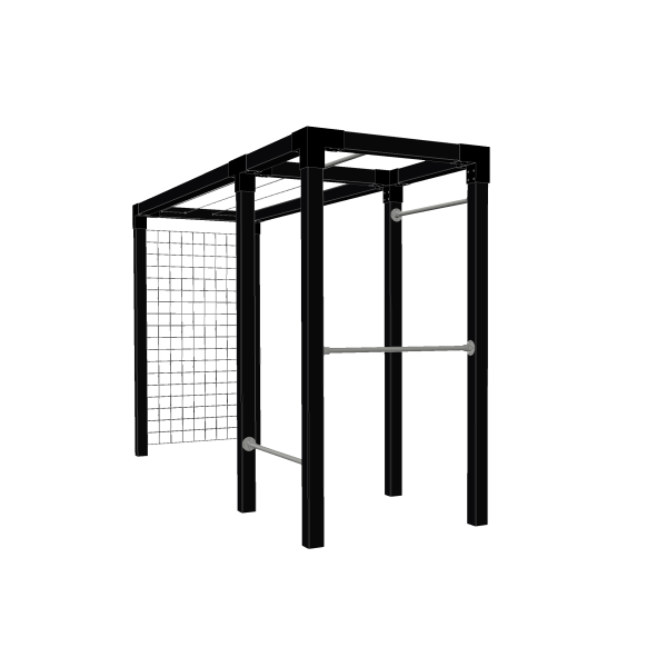 PLUS Daylife Modell 2 B: 108 cm - L: 369 cm - H: 208 cm Druckimprägniert NTR Kl. A farbgrundiert RAL 9005 Schwarz
