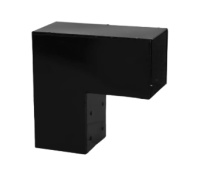 PLUS Daylife Modell 4 B: 108 cm - L: 369/297 cm - H: 208 Druckimprägniert NTR Kl. A farbgrundiert RAL 9005 Schwarz