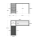 PLUS Daylife Modell 4 B: 108 cm - L: 369/297 cm - H: 208 Druckimprägniert NTR Kl. A farbgrundiert RAL 9005 Schwarz