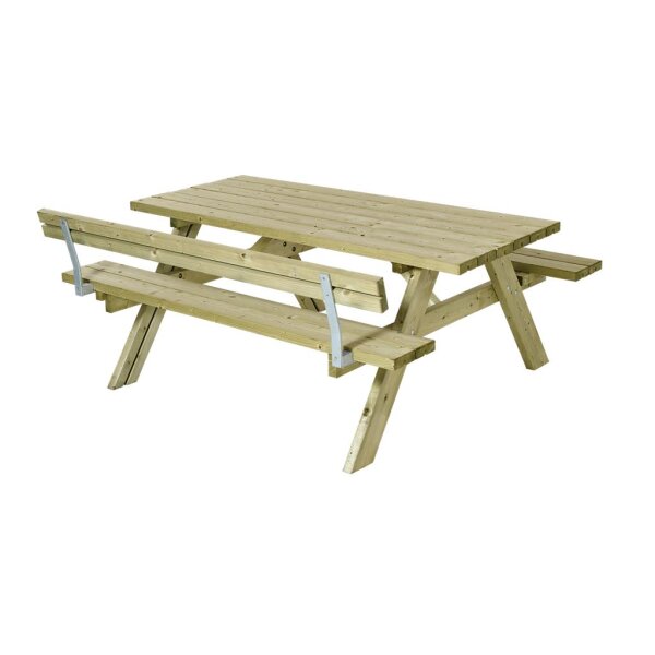 PLUS Kombimöbel mit Klappsitzen und 1 Rückenlehne - 177 cm - Druckinprägniert