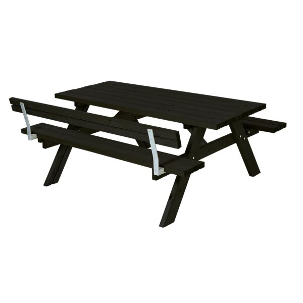 PLUS Kombimöbel mit Klappsitzen inkl. 1 Rückenlehne - 177 cm - Schwarz