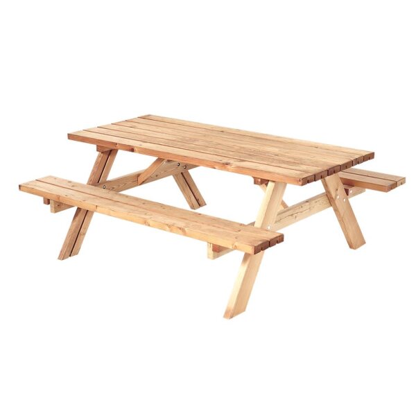 PLUS Kombimöbel 177x155x71/45 cm / mit Klappsitzen Thermowood