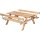 PLUS Kombimöbel 177x155x71/45 cm m/Klappsitzen - 2 Rückenlehnen Thermowood