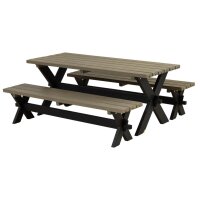 PLUS Nostalgi Plankengarnitur - 177 cm - Schwarz /...