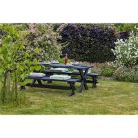 PLUS Nostalgi Plankengarnitur - 177 cm - 1 Tisch und 2 Bänke