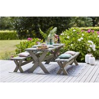 PLUS Nostalgi Plankengarnitur - 177 cm - 1 Tisch und 2 Bänke