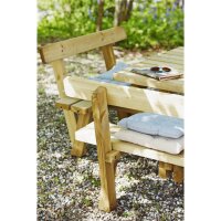 PLUS Kombimöbel 4- eckig mit Rückenlehne - 237 cm - Druckimprägniert