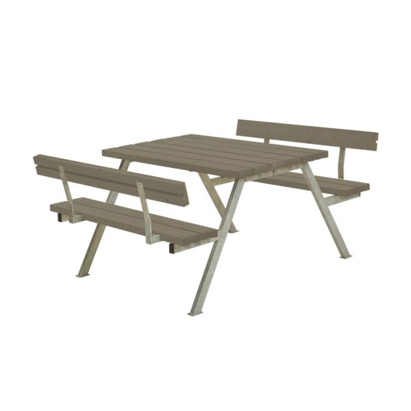 PLUS Alpha Kombimöbel mit 2 Rückenlehnen - 118 cm - Graubraun