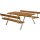 PLUS Alpha Kombimöbel mit 2 Rückenlehnen - 177 cm - Farbgrundiert Teak