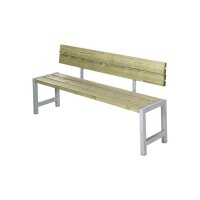 PLUS Plankenbank mit Rückenlehne - 176 cm -...
