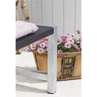 PLUS Plankenbank mit Rückenlehne - 176 cm - Schwarz