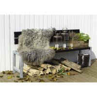 PLUS Plankenbank mit Rückenlehne - 176 cm - Schwarz