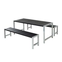 PLUS Plankengarnitur - 186 cm - 1 Tisch und 2 Bänke...