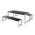 PLUS Plankengarnitur - 186 cm - 1 Tisch und 2 Bänke - Schwarz