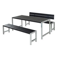 PLUS Plankengarnitur mit Rückenlehne - 186 cm - 1...