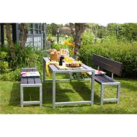 PLUS Plankengarnitur mit Rückenlehne - 186 cm - 1...