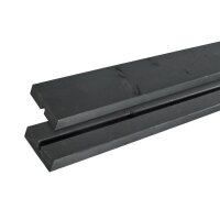 PLUS Plankengarnitur mit Rückenlehne - 186 cm - 1 Tisch + 2 Bänke und 1 Rückenlehne - Schwarz
