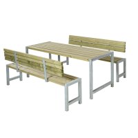 PLUS Plankengarnitur mit 2 Rückenlehnen - 186 cm - 1...